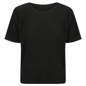 PLISSE TEE | BLACK