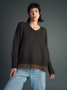 WOOL MO TIP JUMPER | CHOCOLATE - COFFEE