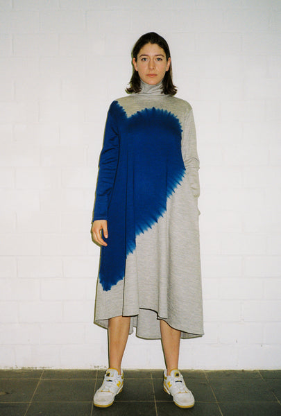 TURTLE NECK DRESS | MADARA SHIBORI