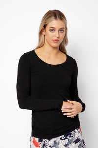 LONG SLEEVE LAYERING TOP | BLACK