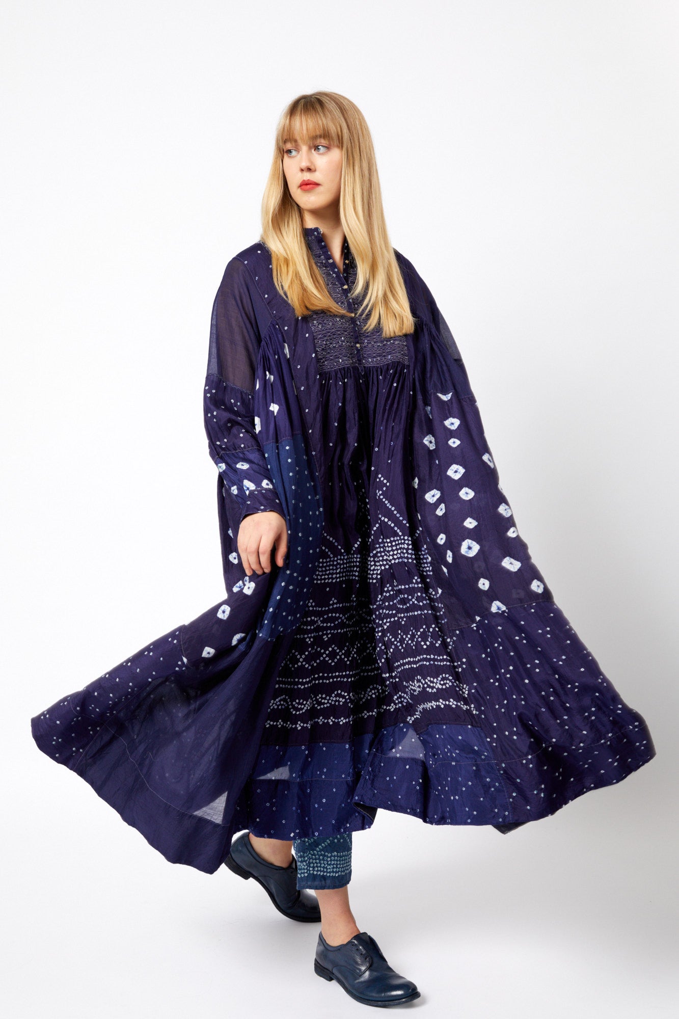 THREADWORK & BANDHANI DRESS