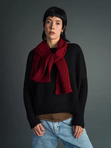 WOBBLE KNIT SCARF | BERRY