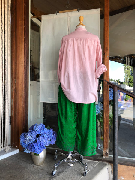 SILK BANDHANI PANT-EMERALD